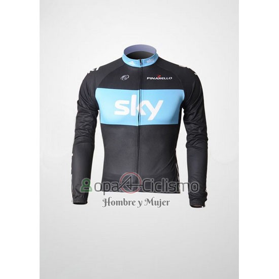 Sky Ropa Ciclismo Culotte Largo 2011 Mangas Largas Negro y Azul